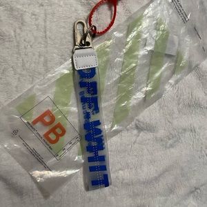Blue Industrial Off-White Keychain